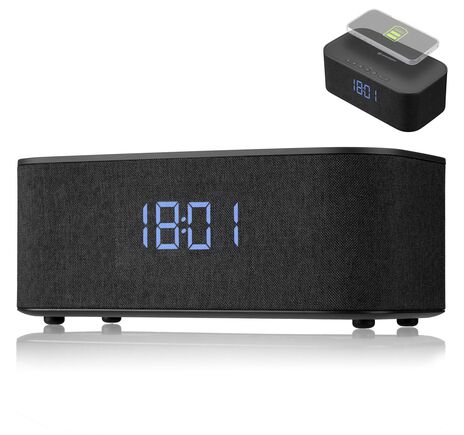 Bluetooth stereo reproduktor BRESSER s budíkom a nabíjaním