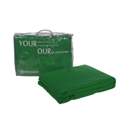Pozadie BRESSER Y-9 3 × 6 m – zelené/chromakey zelené