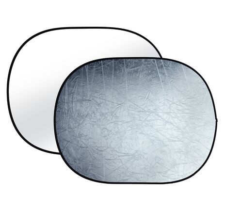 Faltreflektor BRESSER BR-TR8 2v1 strieborný/biely 90 × 120 cm