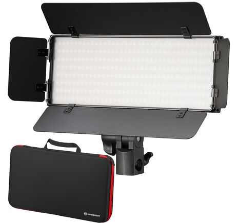 LED videolight Sada BRESSER PT 30B-II Bi-Color s klapkami, batériami, zdrojom, diaľkovým ovládaním a taškou