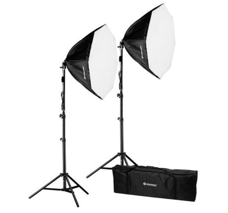 LED softbox denný set BRESSER BR-2860 2 × 50 W so softboxmi