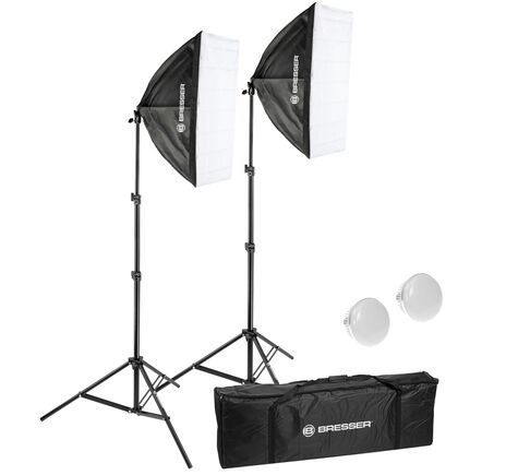 LED svetelná Sada BRESSER BR-225B s softboxmi 50 × 70 cm