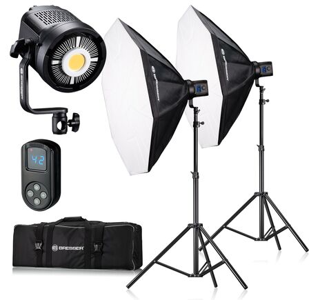 LED Sada BRESSER BR-80SL COB 80 W Dual Kit so softboxmi