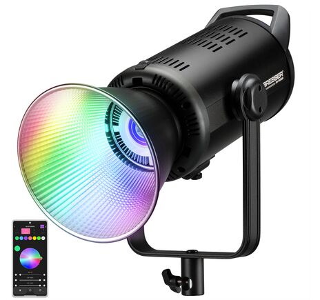 COB LED svetlo BRESSER BR-180RGB s reflektorom