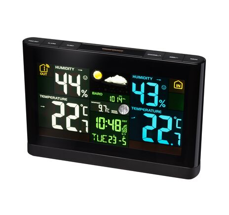 BRESSER rádiom riadená meteorologická stanica Meteo THBM Farba čierna