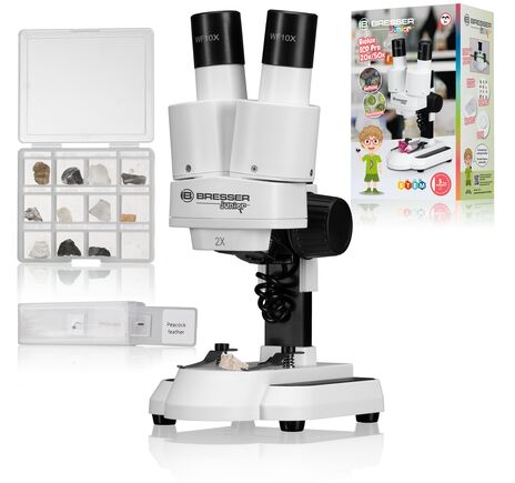 Mikroskop BRESSER JUNIOR s prechádzajúcim a dopadajúcim svetlom, 20x a 50x zväčšenie