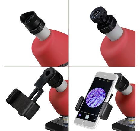 Mikroskop Bresser Junior 40-640x červený, Farba: Red, image-3