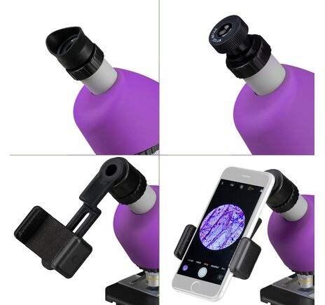 Mikroskop Bresser Junior 40-640x fialový, Farba: Violet, image-3