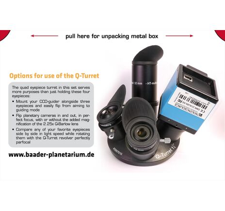 Baader Q-Turret Okularsatz (Okularrevolver, 3x Classic Ortho, 1x Classic Plössl, 1x Q-Barlow 2.25x), image-10
