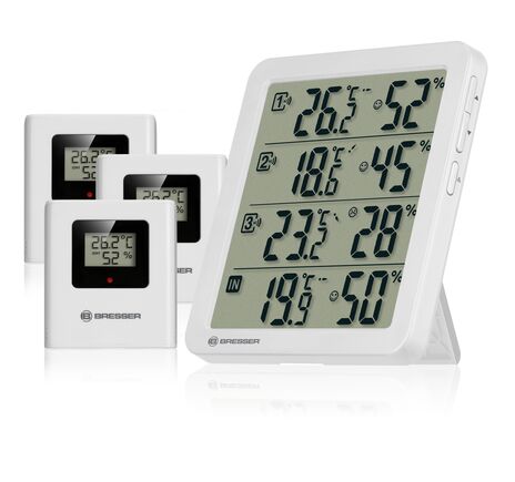 Termo-hygrometer BRESSER Quadro NV – biely
