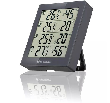 BRESSER Thermo-Hygrometer Quadro with 4 Independent Measuring Details, image-5