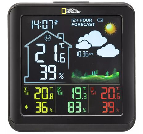 NATIONAL GEOGRAPHIC VA Farebná meteorologická stanica s LCD displejom vrátane 3 senzorov, image-6