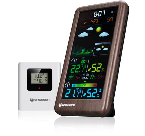 Funkčná meteostanica BRESSER Neomeo V – drevený dizajn