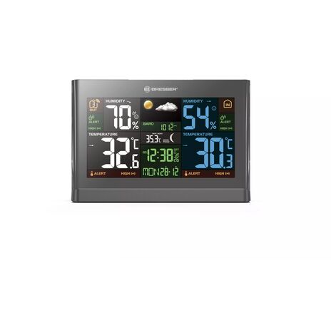 BRESSER Radio-controlled Weather Station Meteo THBM Colour