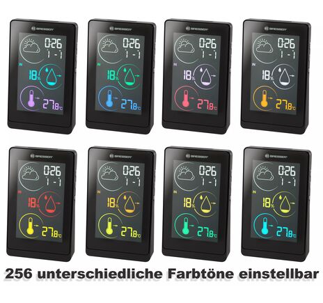 Farebná meteostanica BRESSER ClimaTrend Life H so zmenou farby, image-5