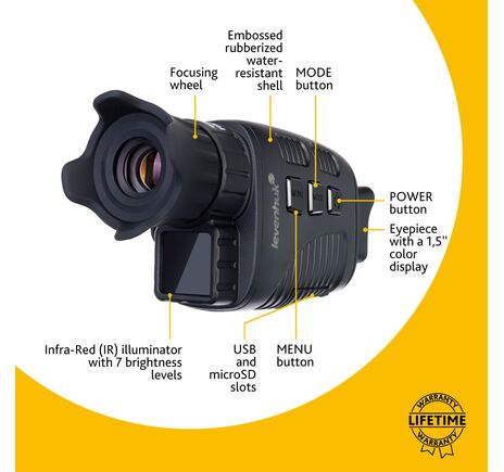 Digitálny monokulár s nočným videním Levenhuk Halo 13X, image-13