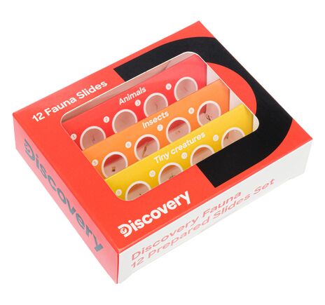 Sada 12 hotových diapozitívov Levenhuk Discovery Fauna