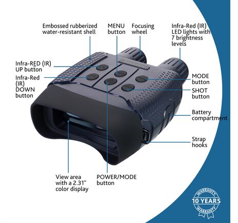 Discovery Night BL10 Digital Night Vision Binoculars with Tripod, image-14