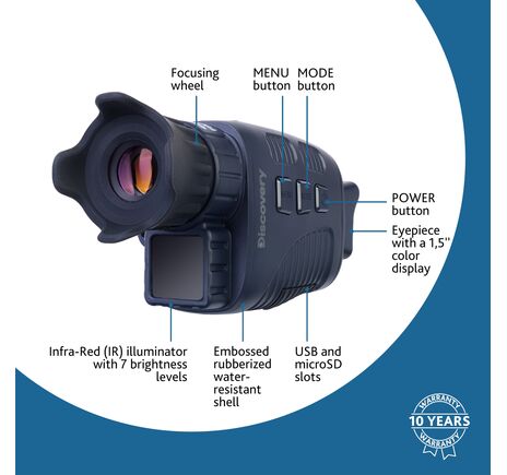 Digitálny monokulár s nočným videním Discovery Night ML10 s stativom, image-14