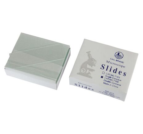 Omegon Objektträger mit 2 Vertiefungen, 50 Stück