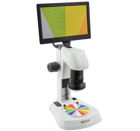 Optika Mikroskop SFX-85V, digitálny zoom, 9" monitor, 8×–54×, LED, dopadajúce a prechádzajúce svetlo