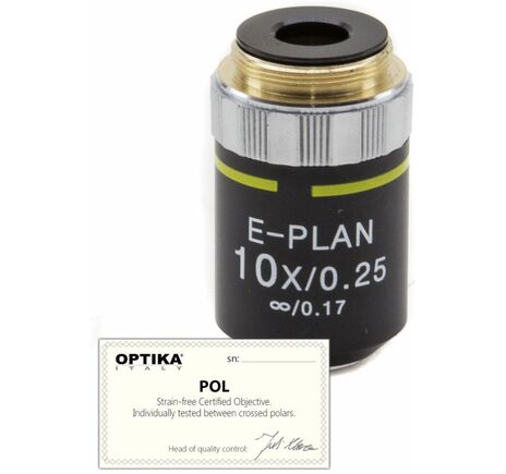 Optika Objektiv 10x/0.25, infinity, N-plan, POL, ( B-383POL), M-145P