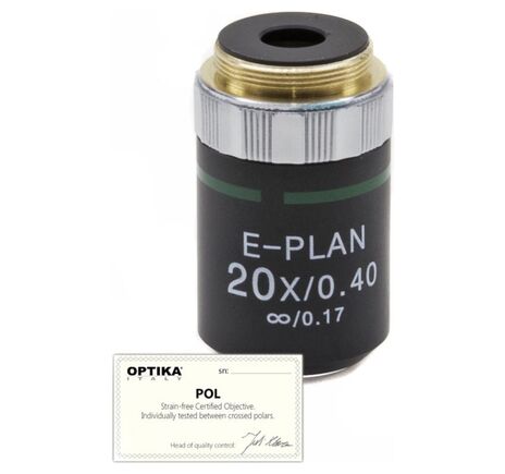 Optika Objektiv 20x/0.40, infinity, N-plan, POL, (B-383POL), M-146P