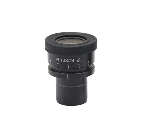 Okulár Optika PL10x/24, vysoký pozorovací uhol, zaostriteľný, s očnicami - M-880