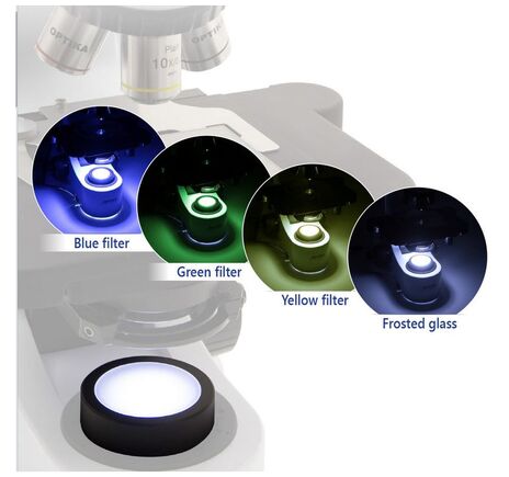 Optika krúžok s filtrom, Ø 45 mm, modrý, M-975.1