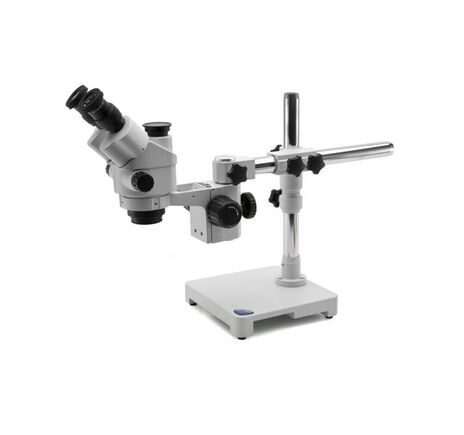 Optika Zoom-stereomikroskop SLX-5, trinokulárny, 7×–45×, FN 21, pracovná vzdialenosť 100 mm