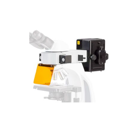 Fluorescenčný nadstavec Euromex IS.9200-3, s 3 polohami a sadou modrých/zelených filtrov