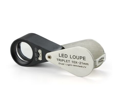 Skladacia lupa Euromex PB.5034-LUV, 10x achromatická, LED, UV
