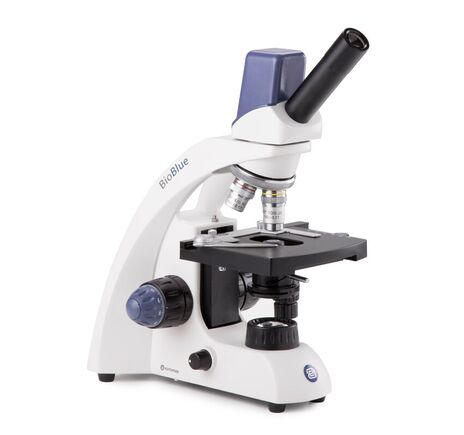 Euromex Mikroskop BioBlue BB.4225, digitálny, monokulárny, DIN, 40x–400x, 10x/18, LED 1W, s krížovým stolíkom