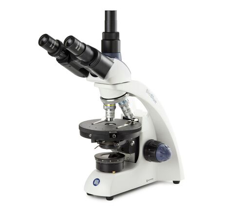 Euromex Mikroskop BioBlue BB.4241-P-HLED, trinokulárny, polarizačný, DIN, 40x–400x, 10x/18, LED 1W