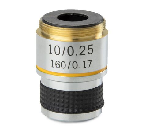 Objektív Euromex 10x/0,25 achro., parafokálny 35 mm, MB.7010 (MicroBlue)