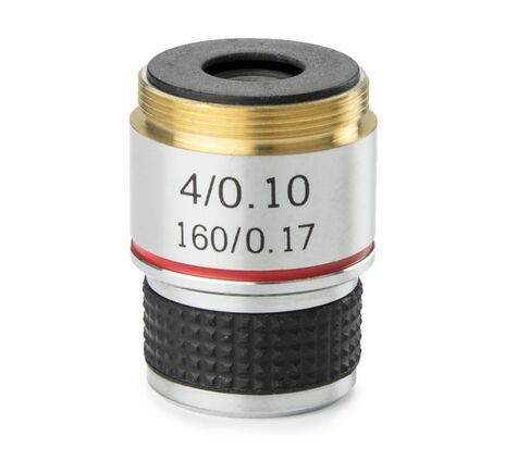 Objektív Euromex 4x/0,10 achro., parafokálny 35 mm, MB.7004 (MicroBlue)