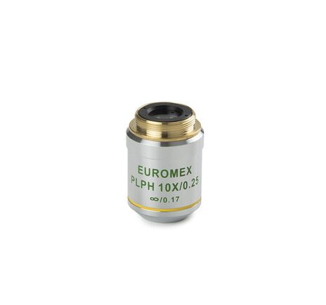 Objektív Euromex AE.3126, 10x/0,25, š. 12,1 mm, PLPH IOS nekonečno, plán, fáza (Oxion)