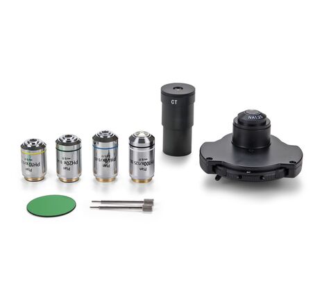 Euromex Zernike Phasenkontrast Set IS.9127, PLPHi 10/20/40/100 IOS (nekonečno), HF a DF