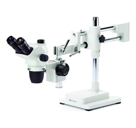 Euromex Zoom-stereomikroskop NexiusZoom EVO NZ.1703-B, trinokulárny, 6.5–55x, dvojramenný stojan, bez osvetlenia