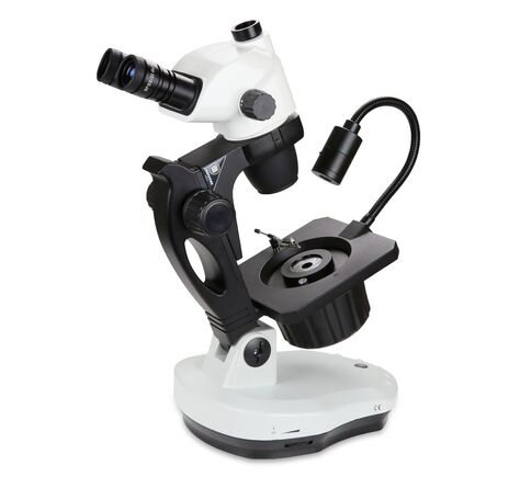 Euromex Zoom-stereomikroskop NexiusZoom NZ.1903-GEML, 6.7–45x, gemologický, 30W/6V halogénové prenášané, 1W LED dopadajúce svetlo, trinokulárny