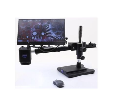 Optika Mikroskop IS-4K2, zoom optika 1×–18×, automatické zaostrenie, 8 MP, 4K Ultra HD, závesný statív, 15,6" displej