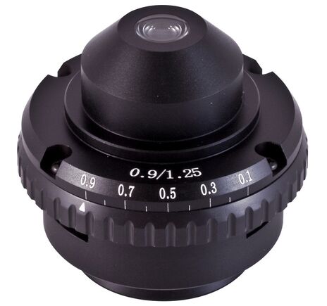 Motic Abbe-Kondensor NA 0,90/1,25 mit Irisblende und Schlitz für Schieber
