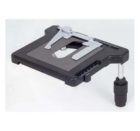 Motic Kreuztisch, o. Zahnst., Keramikeinsatz , 2 Präp., re od li bedienb. (BA410E)