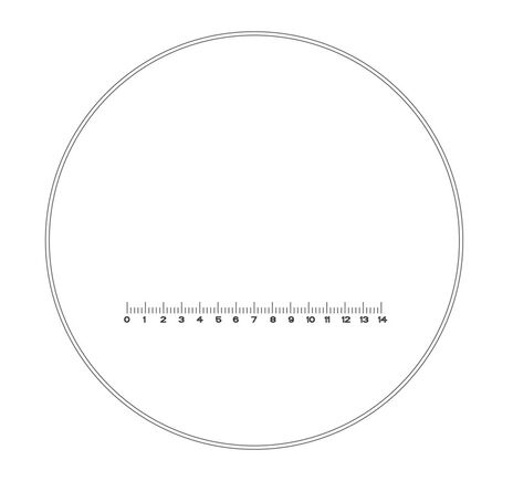 Motic Mikrometerstrichplatte Strichplatte 70/14mm, Ø23mm (SMZ-140)