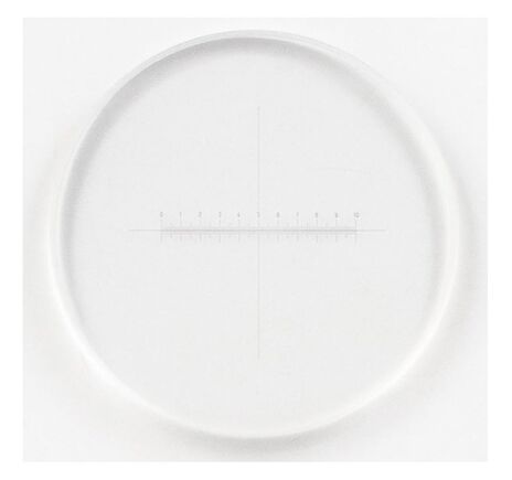 Motic Mikrometerstrichplatte Strichplatte100/10mm, Fadenkreuz, Ø21mm (RedLine200)