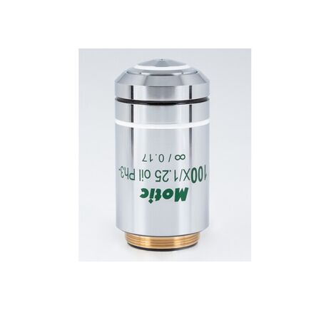 Motic Objektiv 100X / 1.25, wd 0.15mm, CCIS, EC-H PLPH, e-plan, neg. phase, infinity, -S-Oil