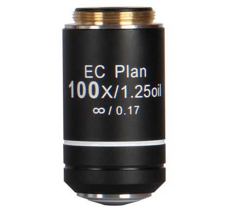 Motic Objektiv EC PL, CCIS, plan, achro, 100x/1.2, S, Oil w.d. 0.15mm