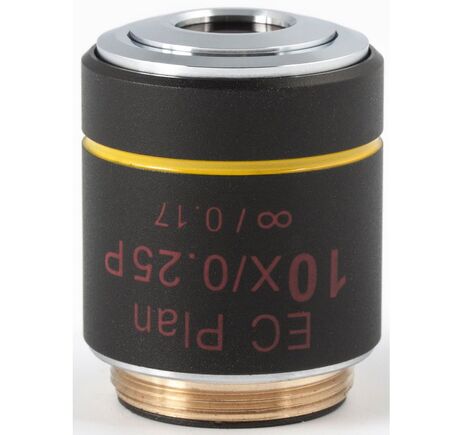 Motic Objektiv EC PL P, CCIS, plan achro, (spannungsfrei), 10x/0.25, w.d.17.4mm (BA-310 POL)