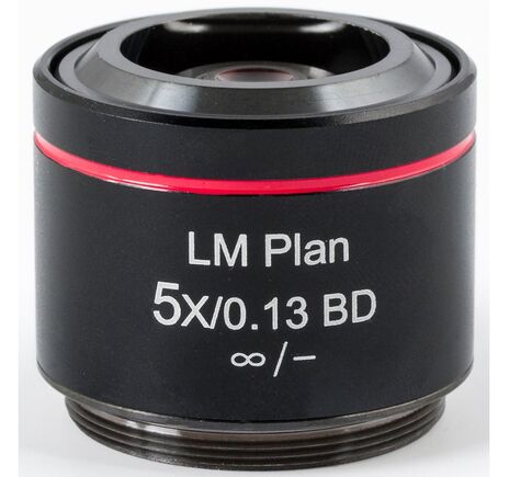 Motic Objektiv LM BD PL, CCIS, LM plan, achro, BD 5x/0.13, w.d.17.3mm (AE2000 MET)