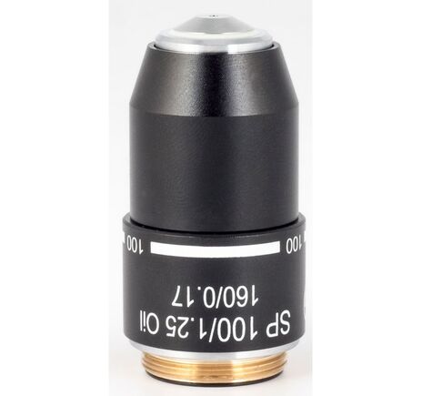 Motic Objektiv SP semiplan achro, 100X/1.25, S, Oil  w.d=0.14mm (RedLine200)